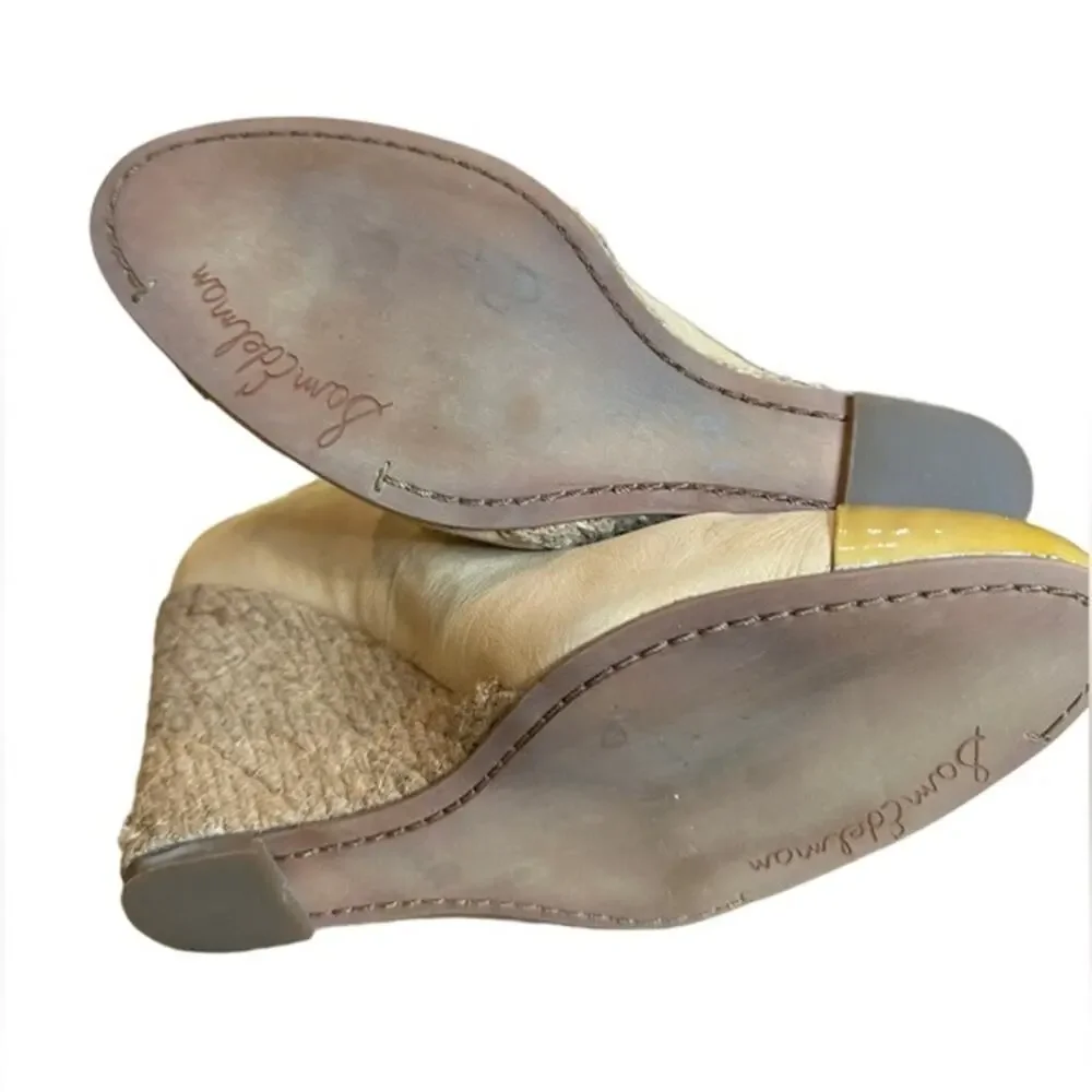 Sam Edelman wedge leather espadrilles mixed patent and smooth size‎ 7.5 ru 37.5 - Picture 4 of 9